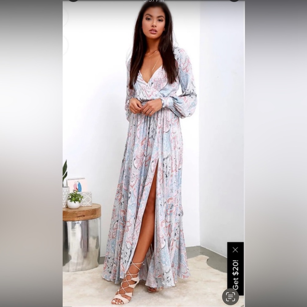 Lulus Maxi Dress Boho Fairy, Romantic size M